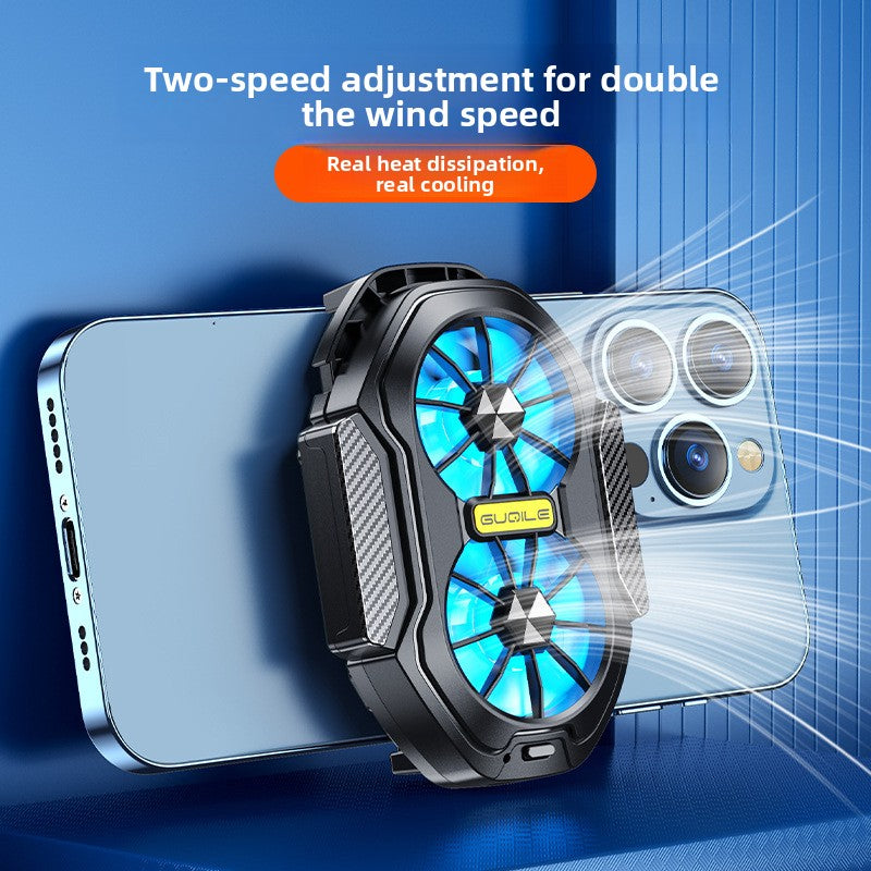 Wireless Charging Phone Cooler — Dual Fan | Silent Cooling for Mobile Gaming | NovaTech