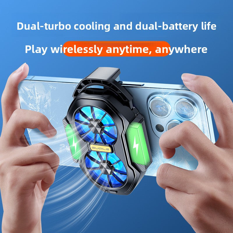 Wireless Charging Phone Cooler — Dual Fan | Silent Cooling for Mobile Gaming | NovaTech